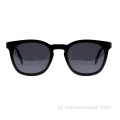 Mulheres Trendy Bevel Square Acetato Polarized Sunglasses